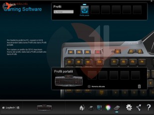 G510 gaming software schermata profili