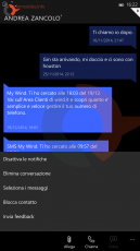 Windows 10 Smartphone preview impostazioni messaggistica